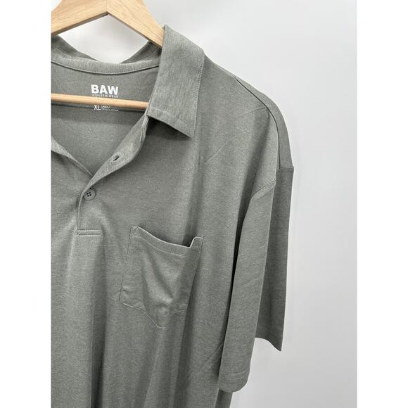 BAW Athletic Wear Xtreme-Tek Green Short Sleeve Polo Shirt Men's Size X-Large XL - Picture 4 of 7